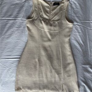 Cider Cream Textured Mini Dress
